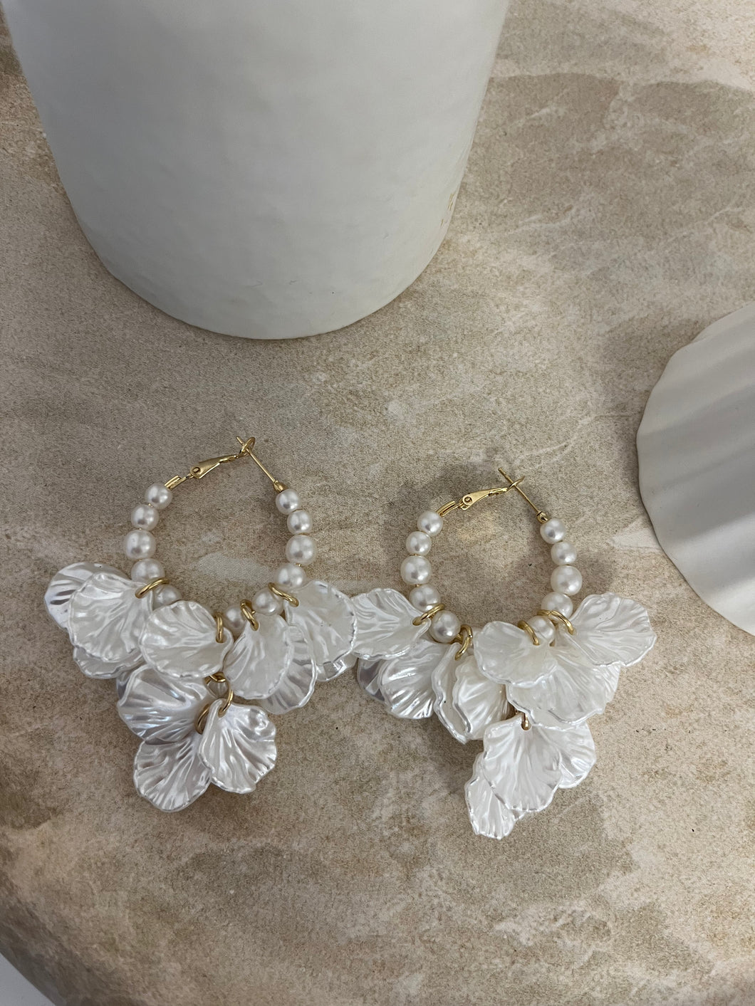 The Pearl Leaf Earrings